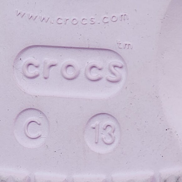 Crocs Girl's Pink Classic Lined Studs Slip-On Adjustable Casual Clogs Size 13 - Picture 6 of 7